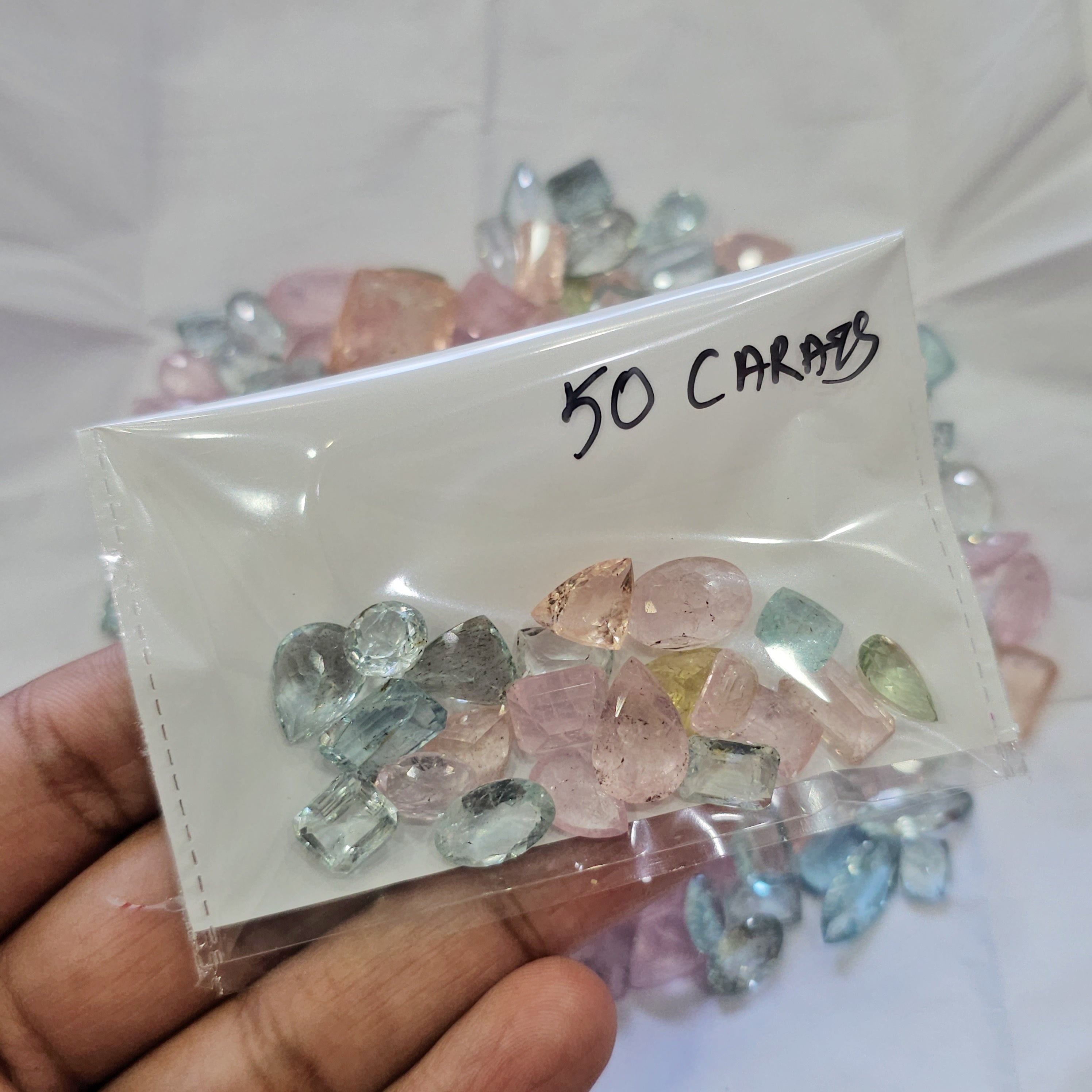 50 Carat of Mix beryls | Morganite, Aquamarine and more | 16-20Pcs
