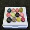 12 Pcs Natural Multi Tourmaline Cabochon | Mix | Size: 9-10mm - The LabradoriteKing
