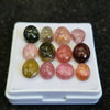 12 Pcs Natural Multi Tourmaline Cabochon | Mix | Size: 10-8mm - The LabradoriteKing