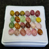 24 Pcs Natural Multi Tourmaline Cabochon | Mix | Size: 6-7mm - The LabradoriteKing