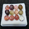 12 Pcs Natural Multi Tourmaline Cabochon | Mix | Size: 11-9mm - The LabradoriteKing