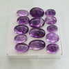 14 Pcs Natural Amethyst Cabochon | Oval | Size: 18-26mm - The LabradoriteKing