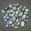 50 Pcs Natural Labradorite Cabochons | 5-14mm | Shape: Oval Pear Round And Marquise - The LabradoriteKing
