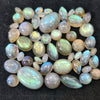 50 Pcs Natural Labradorite Cabochons | 5-14mm | Shape: Oval Pear Round And Marquise - The LabradoriteKing
