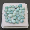 33 Pcs Natural Larimar Cabochons | 100% Natural and Untreated | 4-8mm | Shape: Mix - The LabradoriteKing
