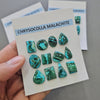 1 Cards Natural Chrysocolla Malachite Cabochons | 13-20mm | Mix Shapes - The LabradoriteKing