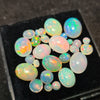 28Pcs of Natural Ethopian Opal Cabochons | 8–10mm  | Shape-Mix - The LabradoriteKing
