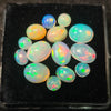 14Pcs of Natural Ethopian Opal Cabochons | 5–10mm  | Shape-Mix - The LabradoriteKing
