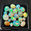 21Pcs of Natural Ethopian Opal Cabochons | 4–10mm  | Shape-Oval - The LabradoriteKing