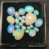 22Pcs of Natural Ethopian Opal Cabochons | 3–12mm  | Shape-Mix - The LabradoriteKing