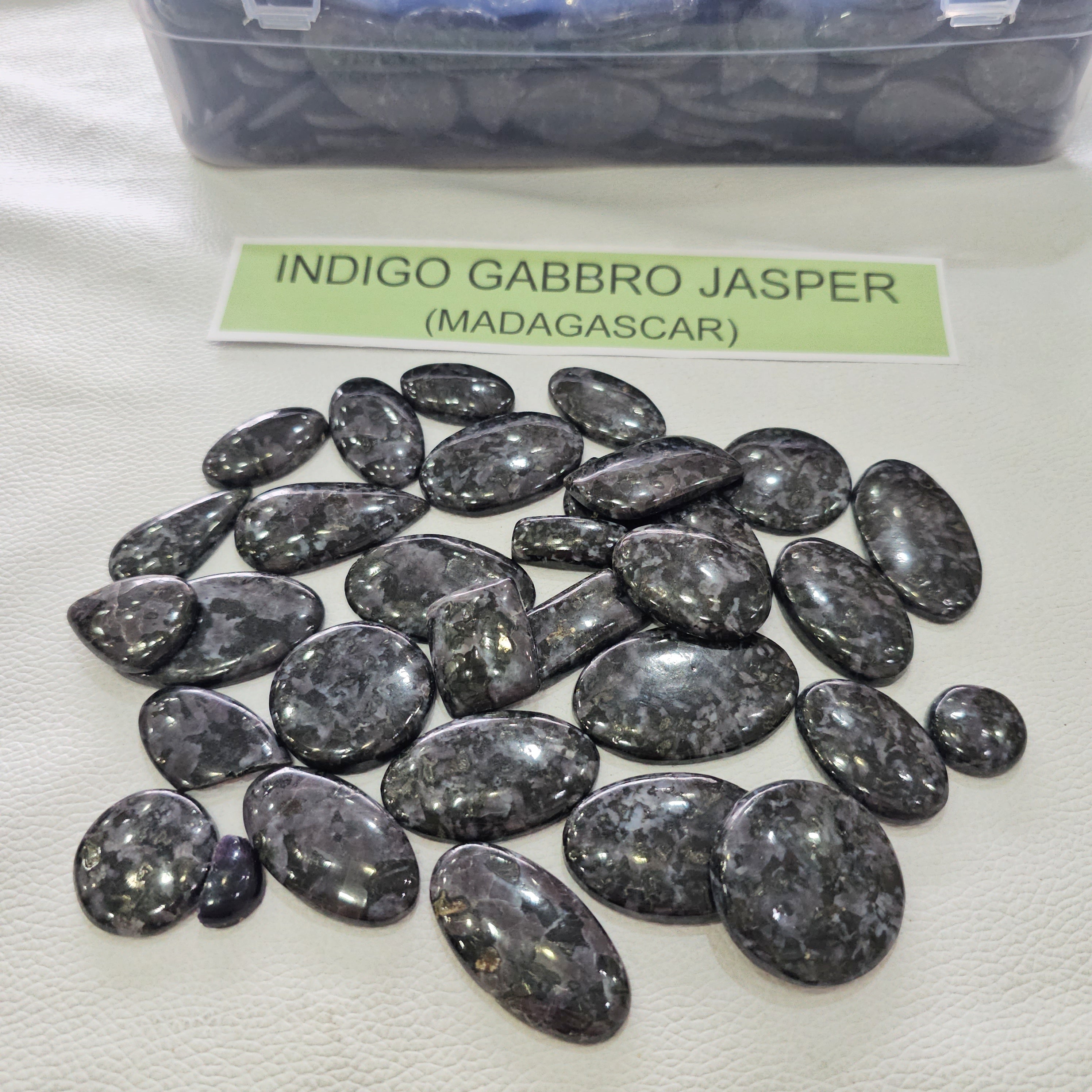 500 Grams Natural Indigo Gabbro Jasper Gemstones | 12 Pcs (Approx.) | 15–45mm - The LabradoriteKing