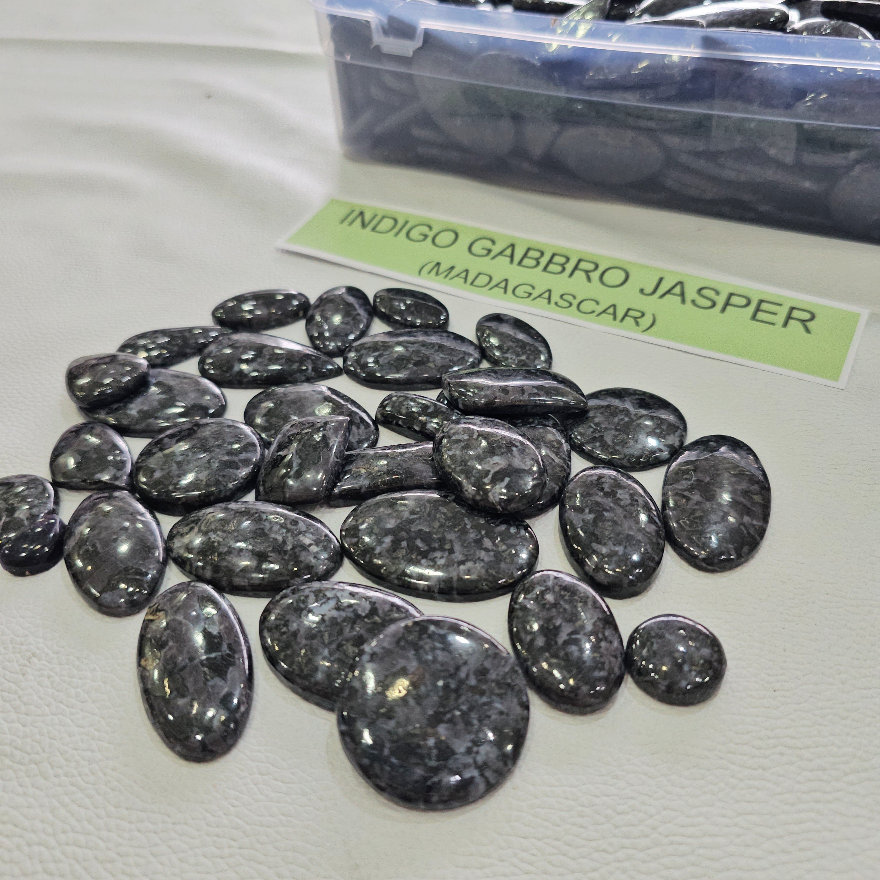 500 Grams Natural Indigo Gabbro Jasper Gemstones | 12 Pcs (Approx.) | 15–45mm - The LabradoriteKing