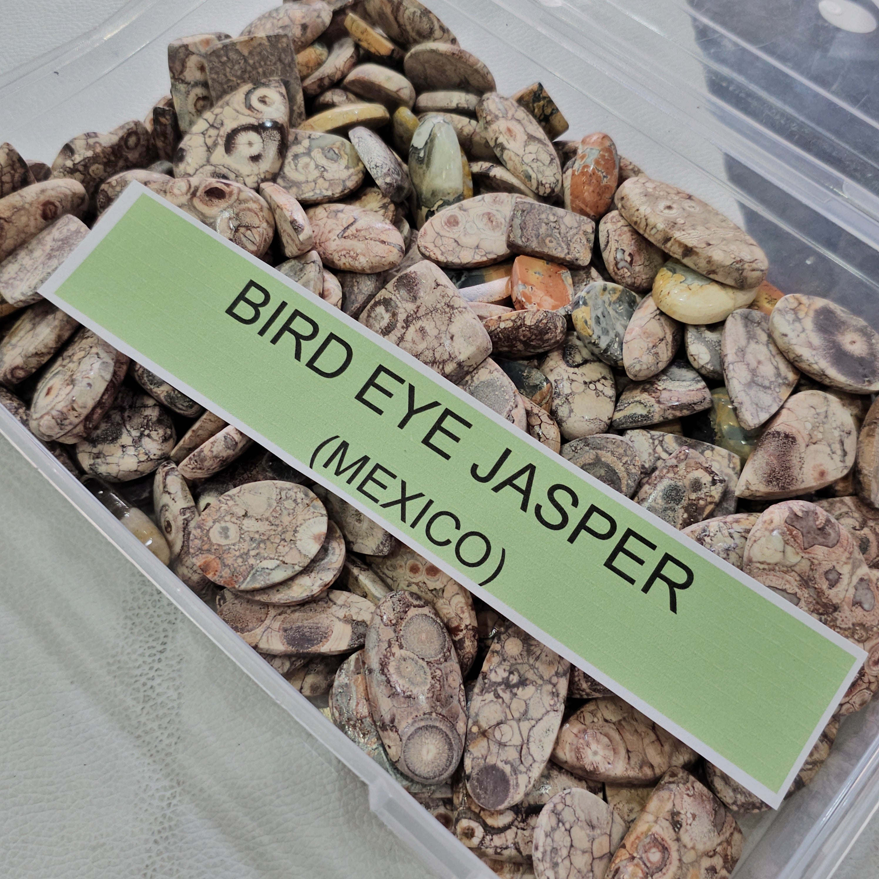 100 Grams Natural Bird Eye Jasper Gemstones | 15–20 Pcs | 15–45mm | Unique Pattern Stones - The LabradoriteKing