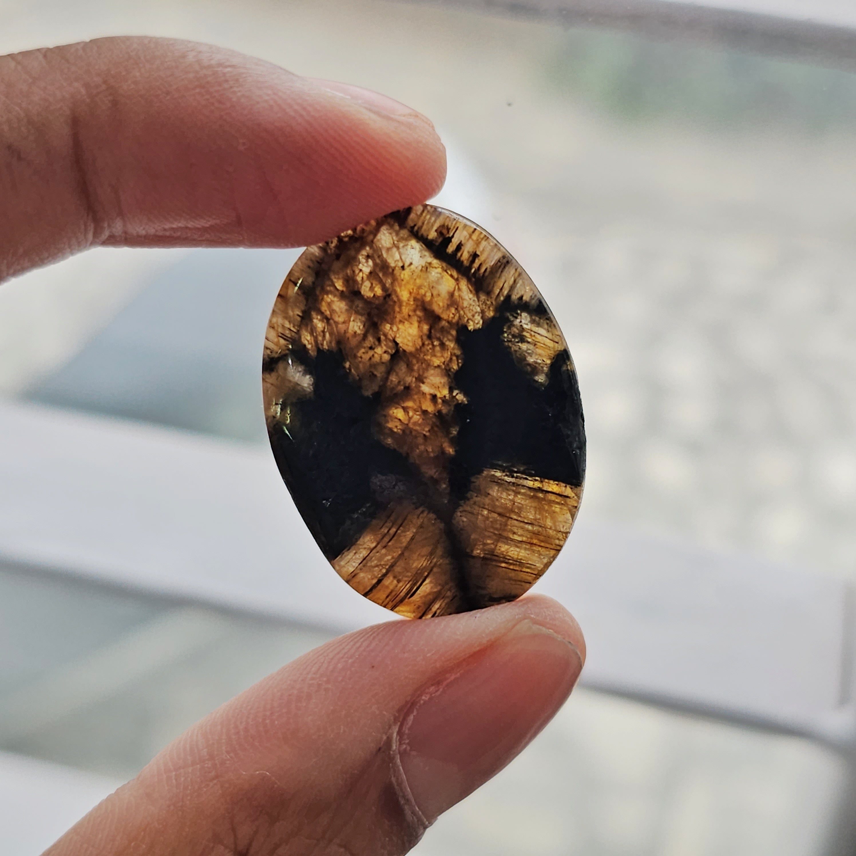 100 Grams Natural Chiastolite Trapiche Gemstones | 12 Pcs (Approx.) | 15–45mm | Cross Pattern Stones - The LabradoriteKing