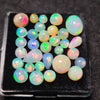 31Pcs of Natural Ethopian Opal Cabochons | 4–10mm  | Shape-Mix - The LabradoriteKing