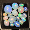 18Pcs of Natural Ethopian Opal Cabochons | 5–14mm  | Shape-Mix - The LabradoriteKing
