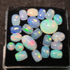 22Pcs of Natural Ethopian Opal Cabochons | 5–11mm  | Shape-Mix - The LabradoriteKing
