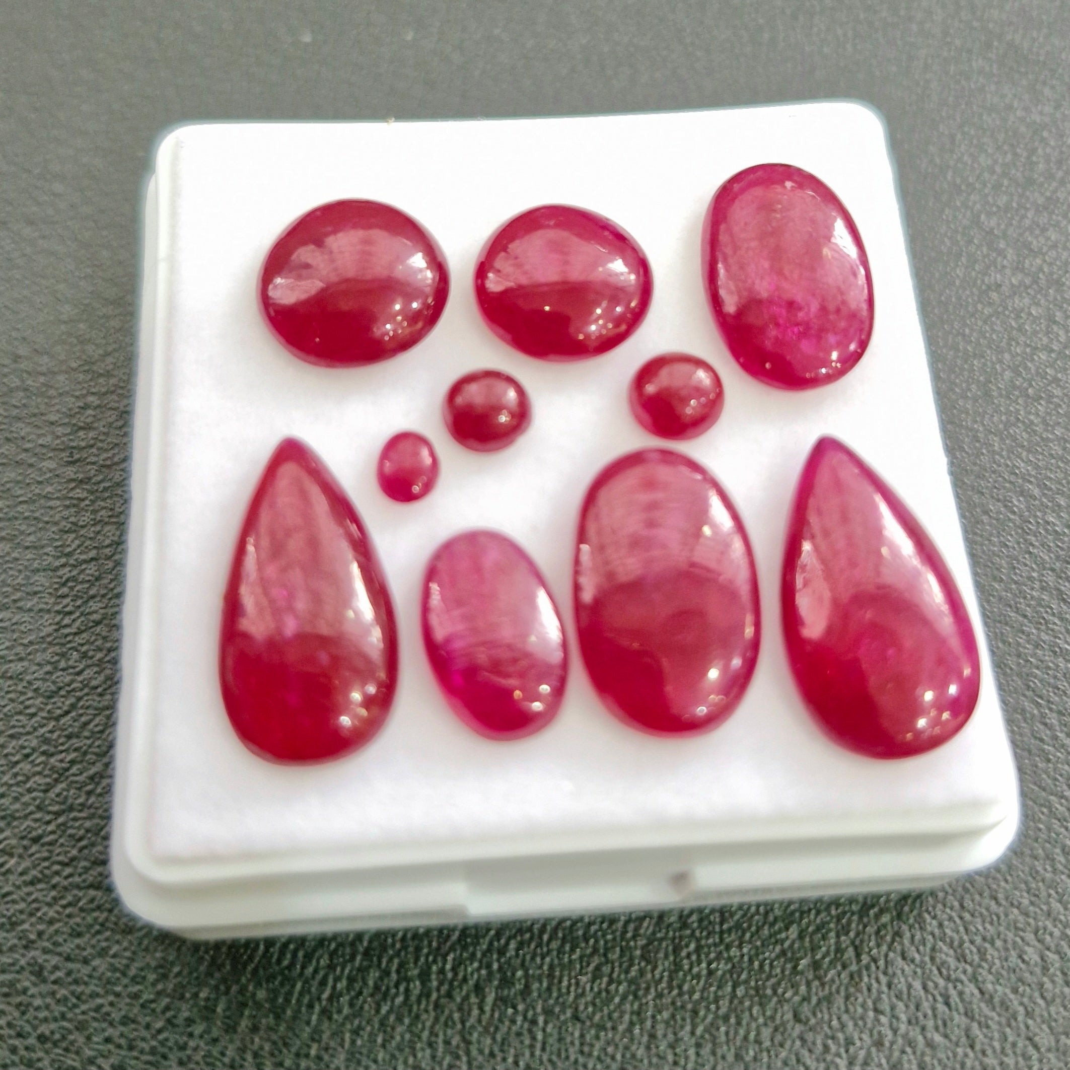 10Pcs Natural Clearance Ruby Cabochons | Mix Shape | Size:4-15mm - The LabradoriteKing