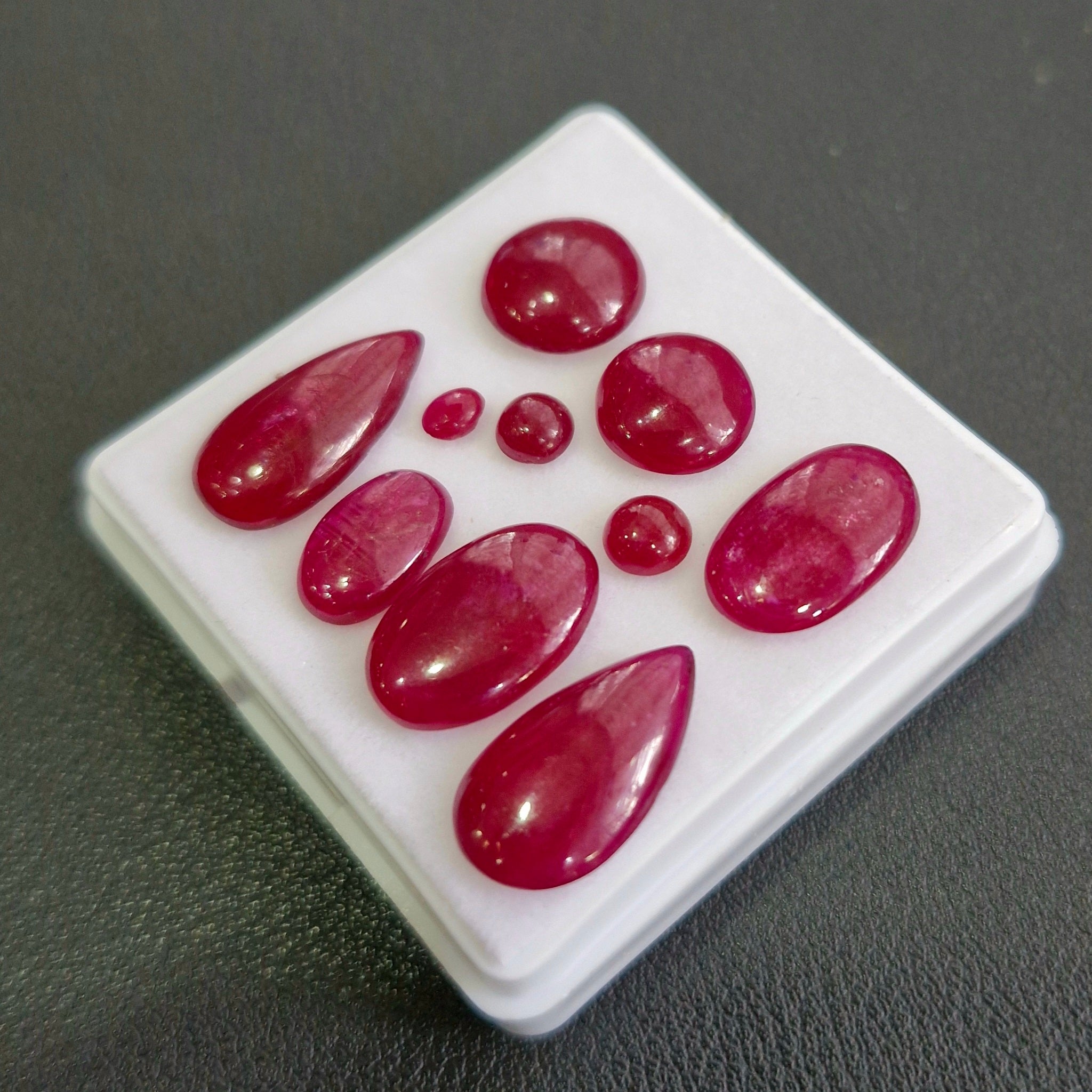 10Pcs Natural Clearance Ruby Cabochons | Mix Shape | Size:4-15mm - The LabradoriteKing