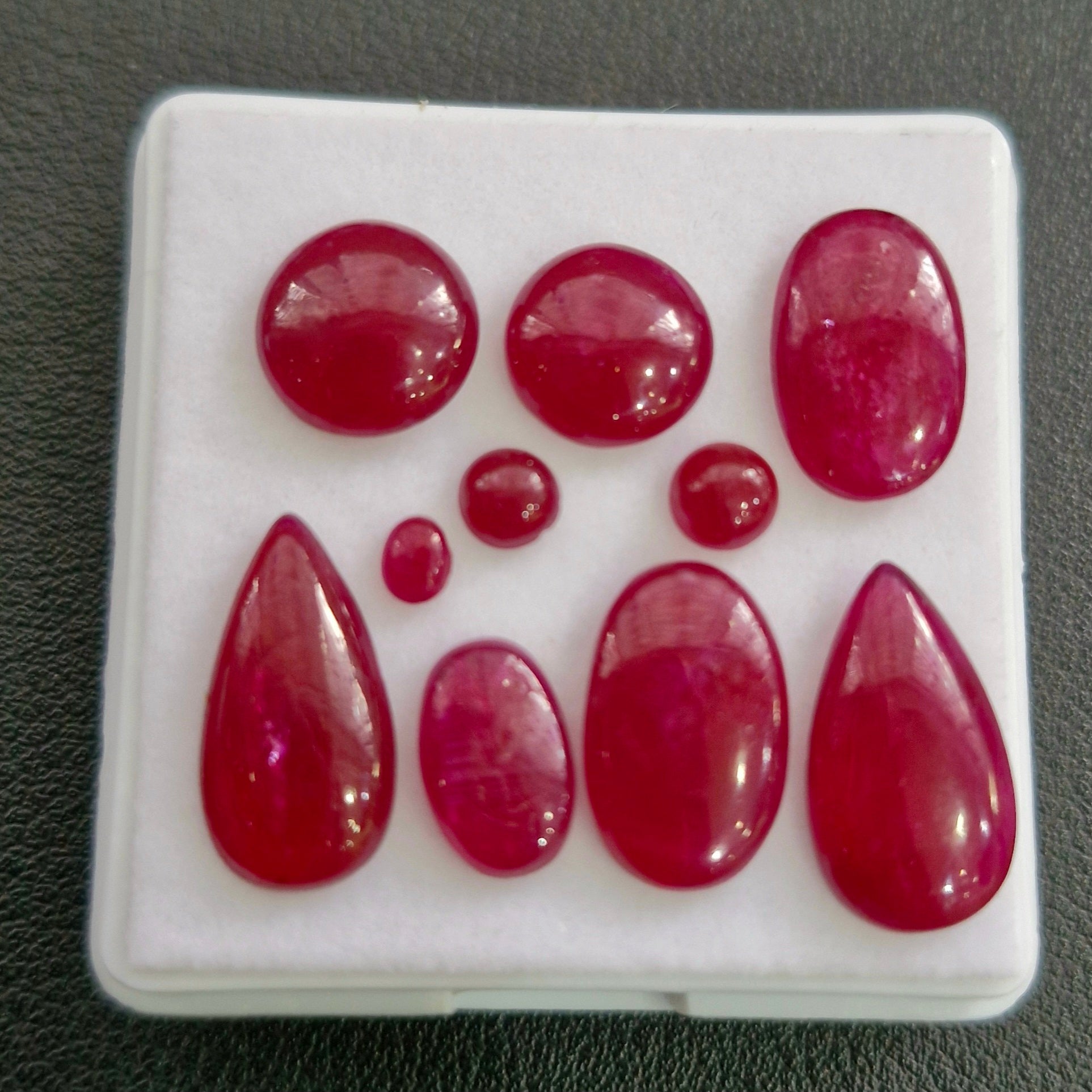 10Pcs Natural Clearance Ruby Cabochons | Mix Shape | Size:4-15mm - The LabradoriteKing