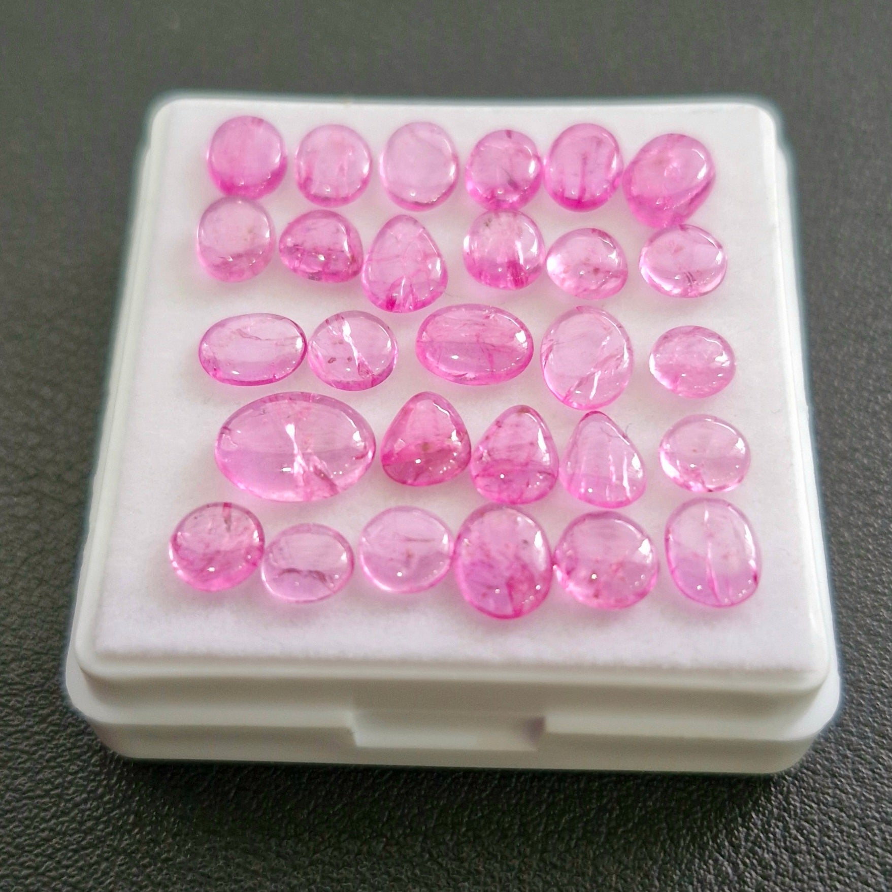 28Pcs Natural Clearance Ruby Cabochons | Mix Shape | Size:4-9mm - The LabradoriteKing
