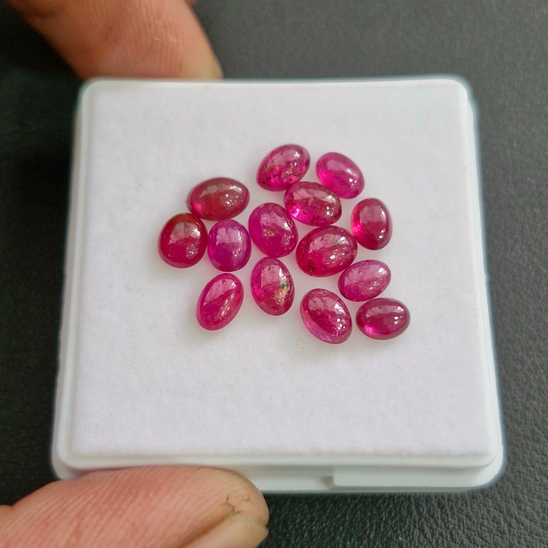 14Pcs Natural Clearance Ruby Cabochons | Mix Shape | Size:4-9mm - The LabradoriteKing