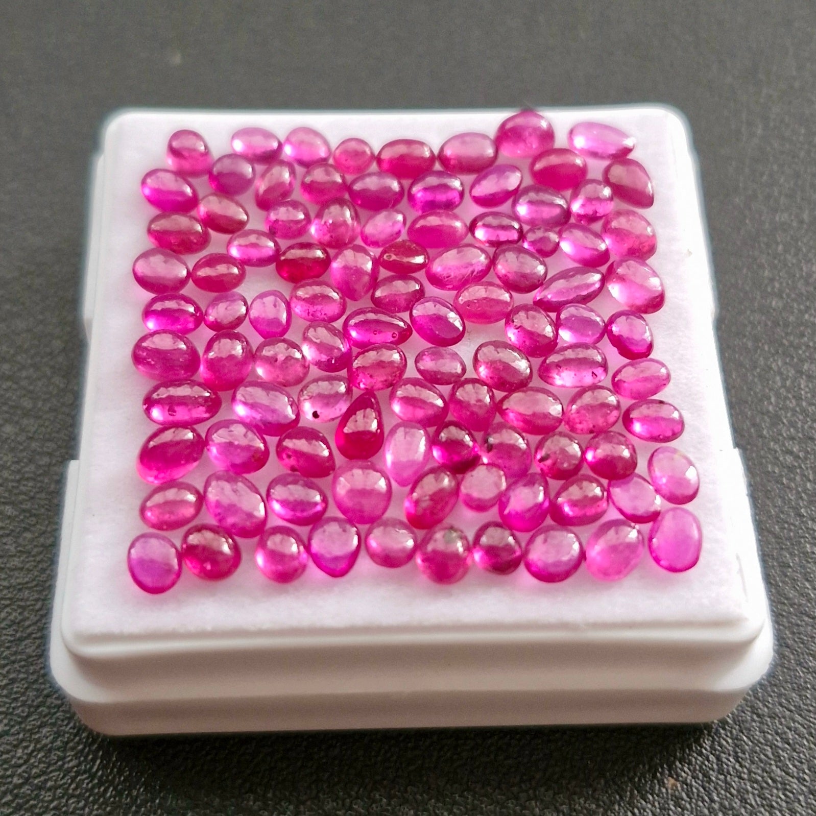30cts of Natural Clearance Ruby Cabochons | Mix Shape | Size:2-5mm - The LabradoriteKing