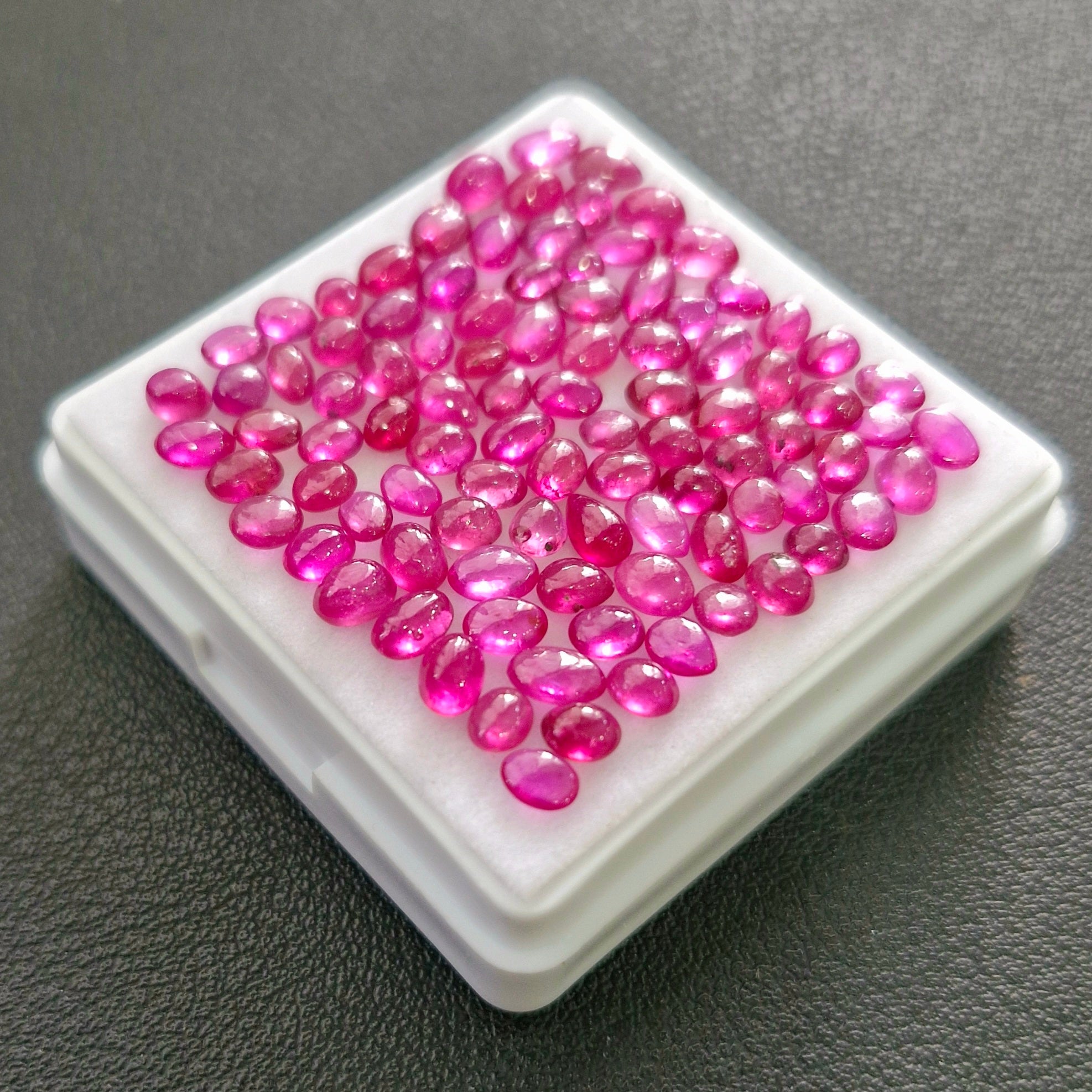 30cts of Natural Clearance Ruby Cabochons | Mix Shape | Size:2-5mm - The LabradoriteKing