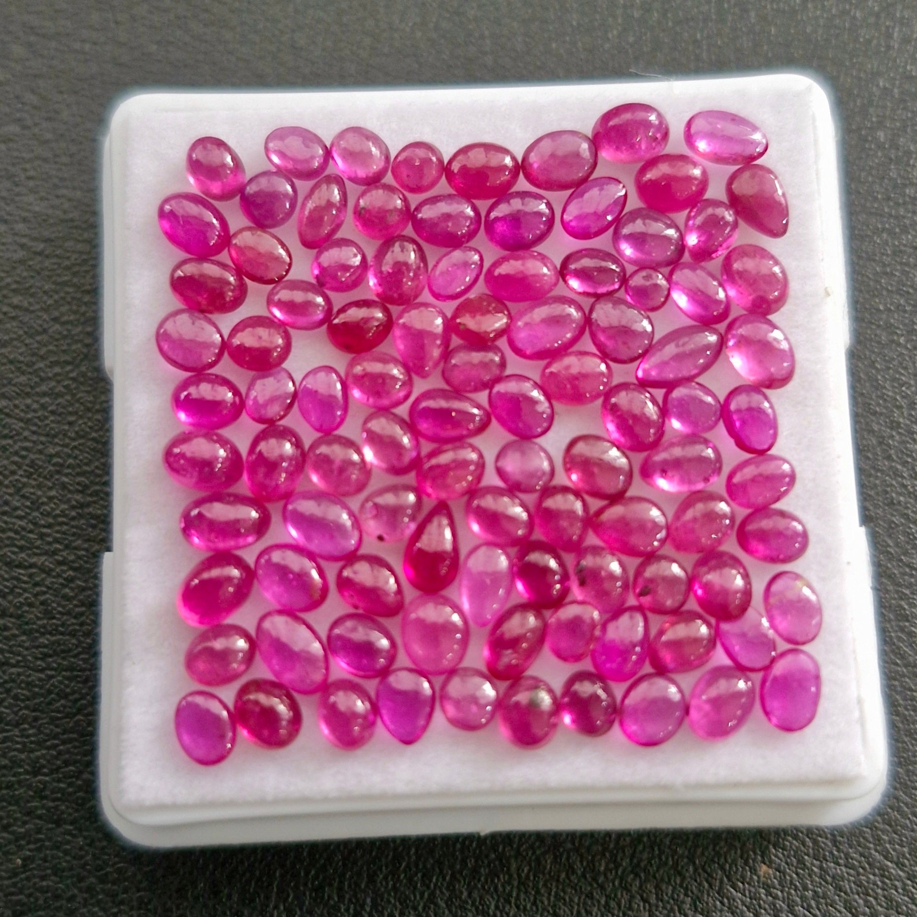 30cts of Natural Clearance Ruby Cabochons | Mix Shape | Size:2-5mm - The LabradoriteKing