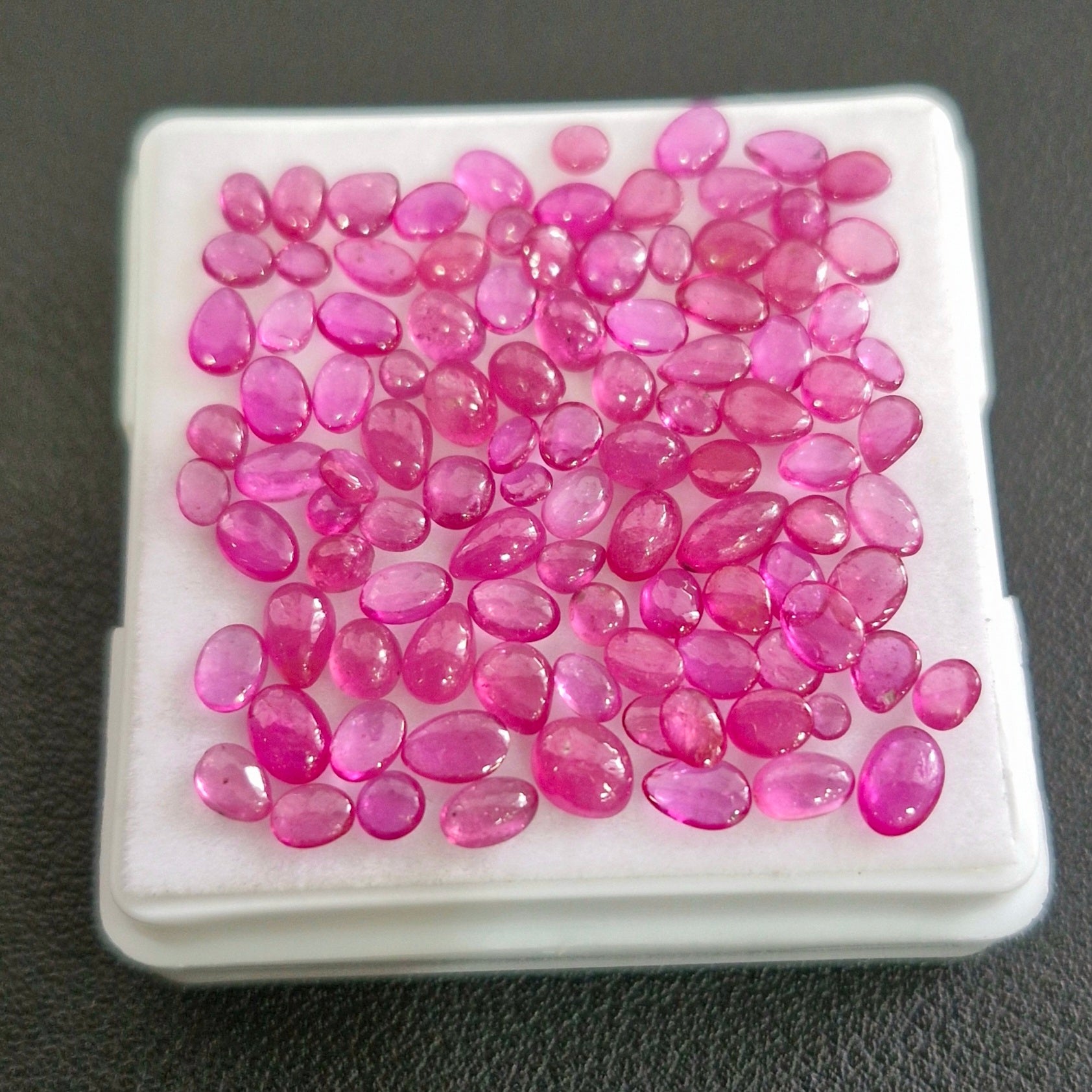 23cts of Natural Clearance Ruby Cabochons | Mix Shape | Size:2-5mm - The LabradoriteKing