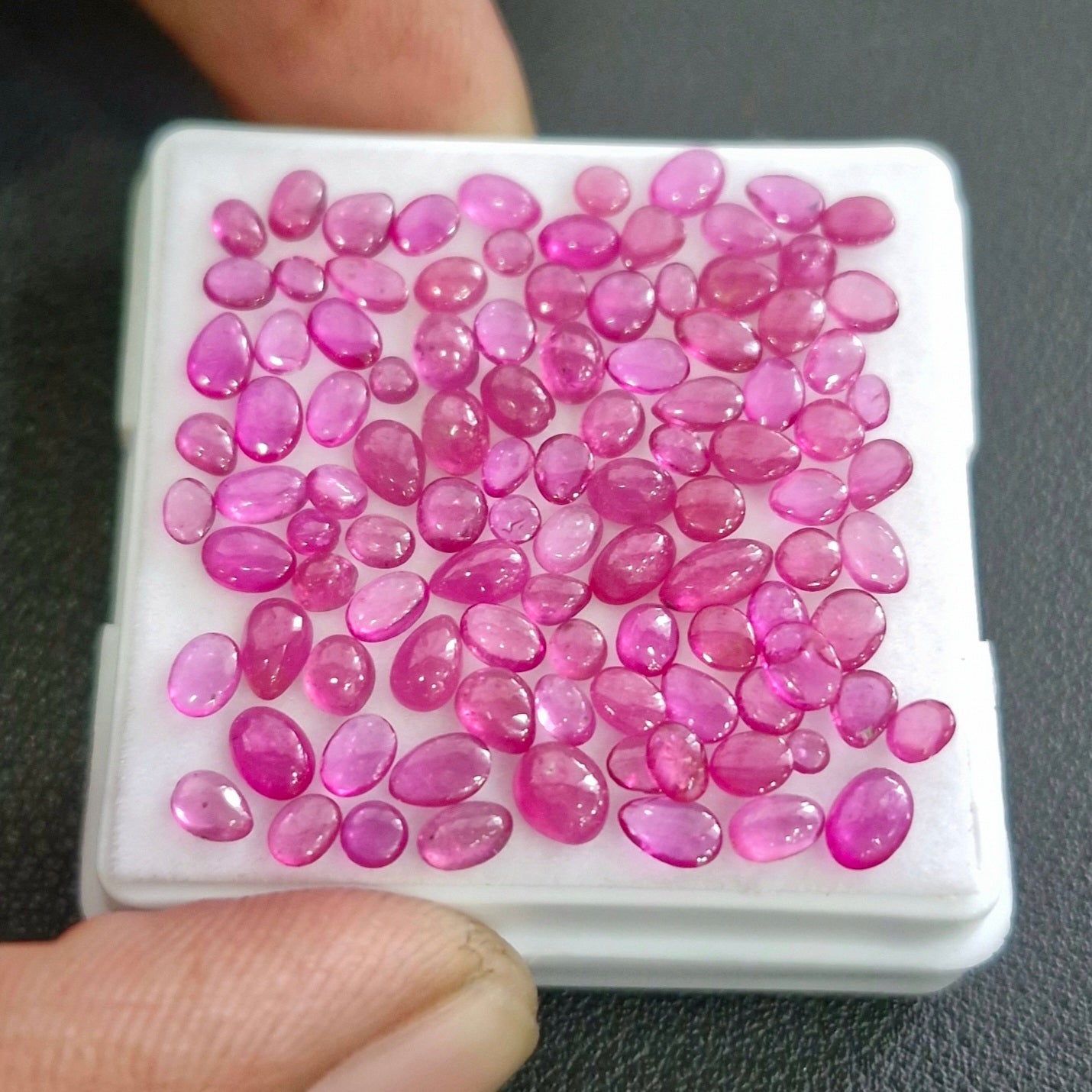 23cts of Natural Clearance Ruby Cabochons | Mix Shape | Size:2-5mm - The LabradoriteKing