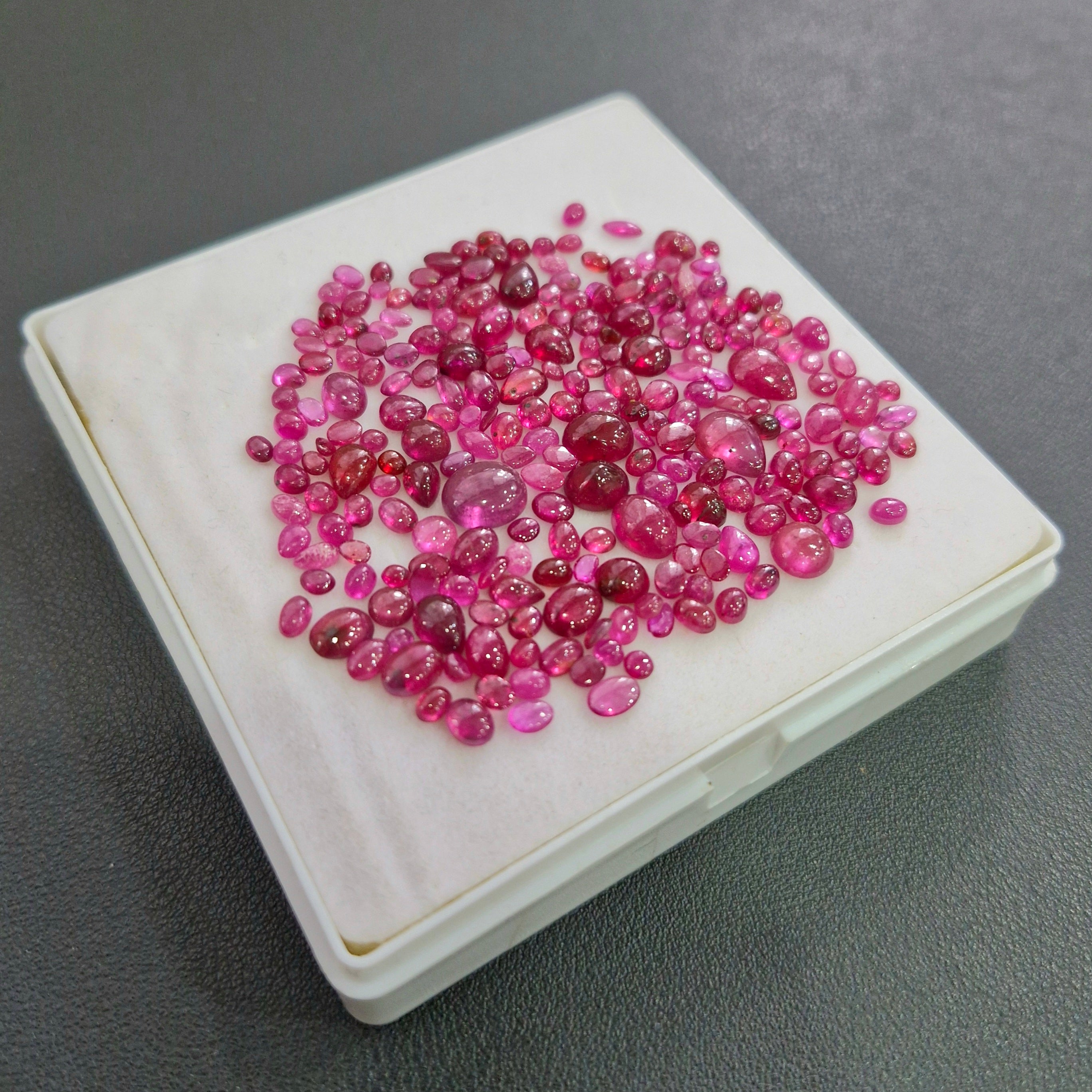 91cts of Natural Clearance Ruby Cabochons | Mix Shape | Size:2-9mm - The LabradoriteKing