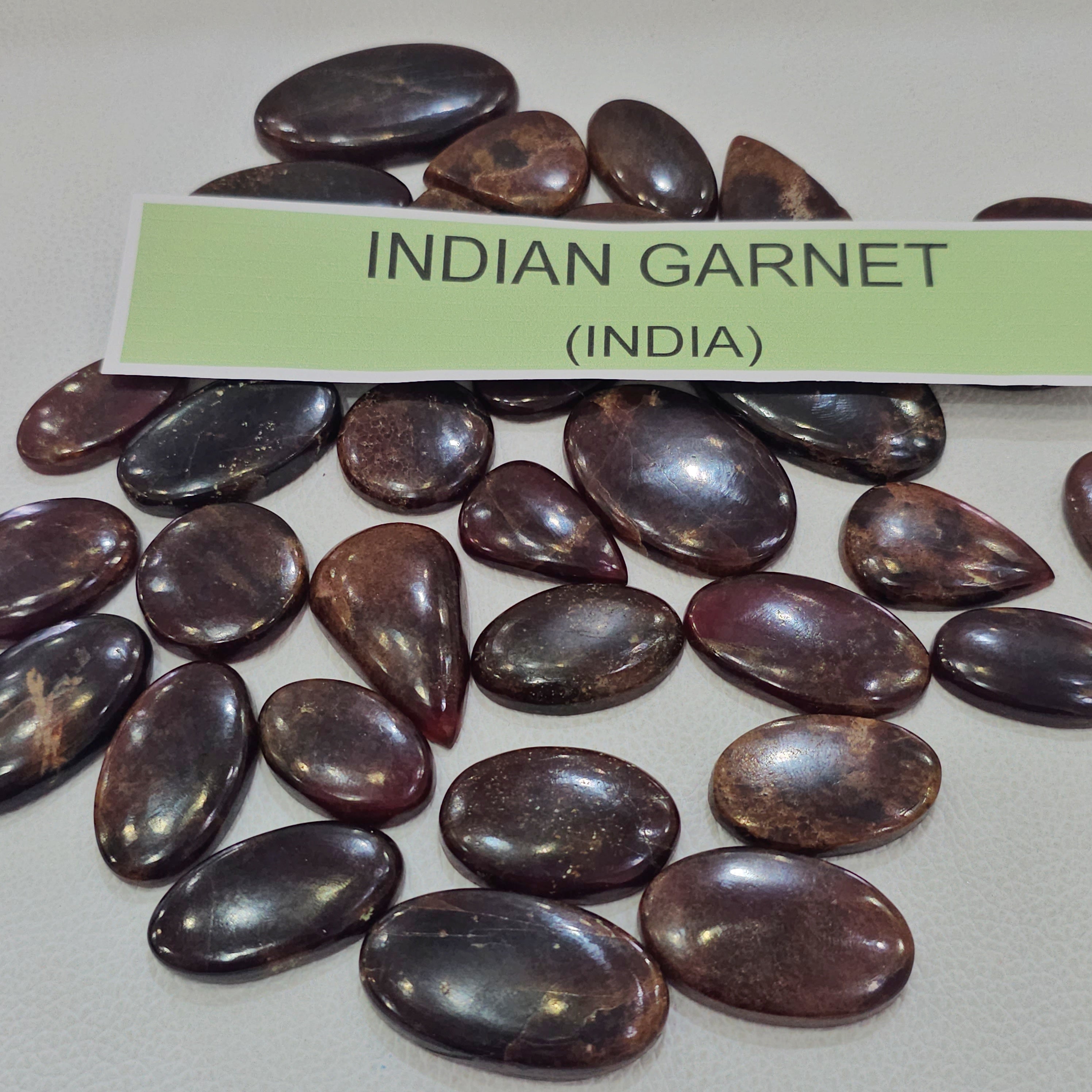 100 Grams Natural Indian Garnet Gemstones | 7–10 Pcs (Approx.) | 15–45mm | Deep Red Stones - The LabradoriteKing
