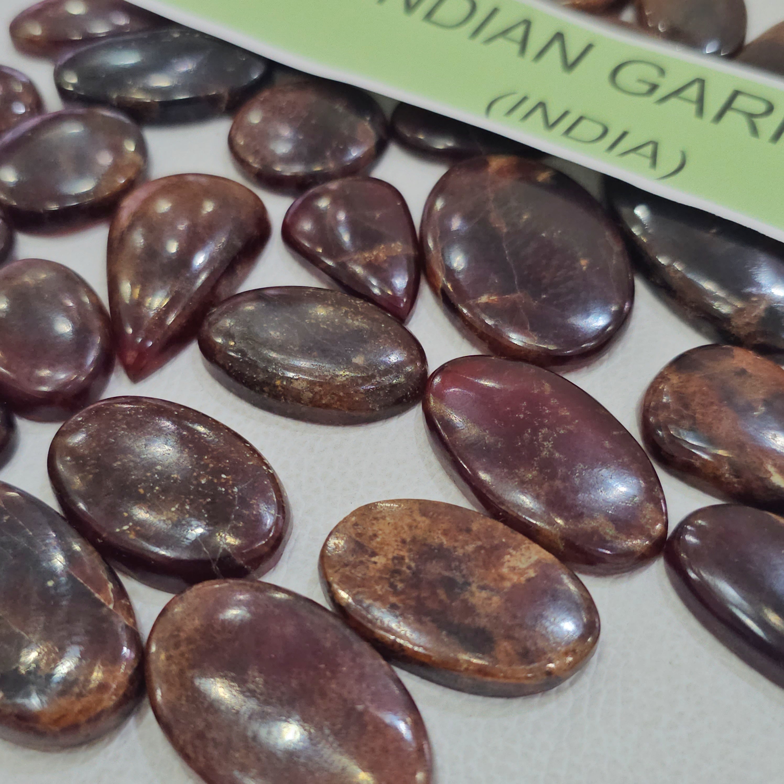 100 Grams Natural Indian Garnet Gemstones | 7–10 Pcs (Approx.) | 15–45mm | Deep Red Stones - The LabradoriteKing