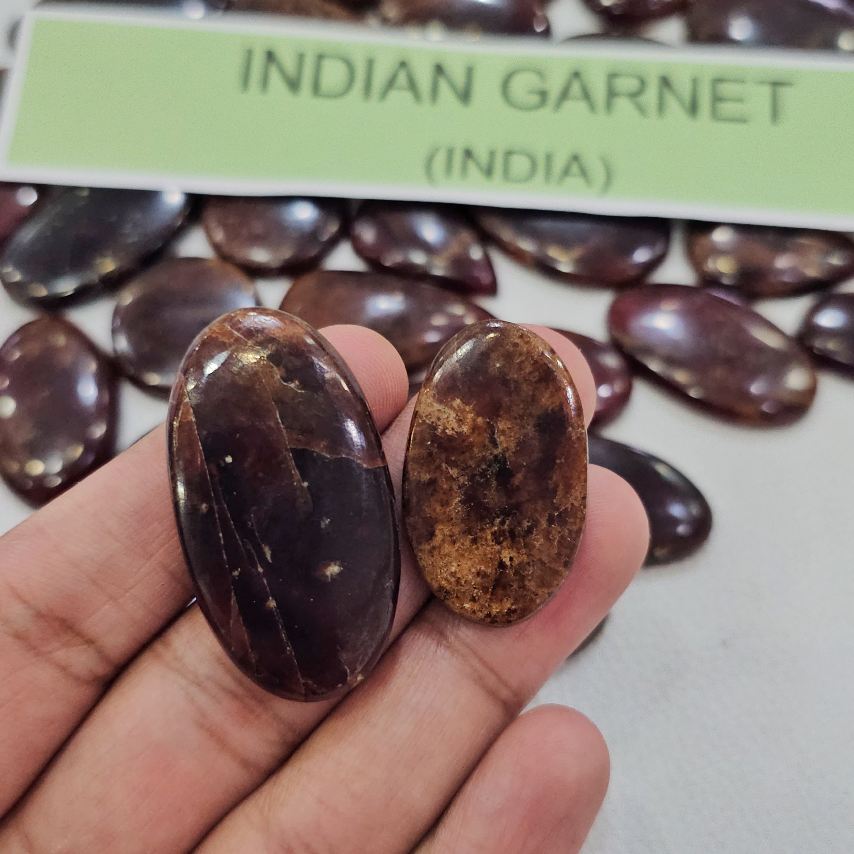 100 Grams Natural Indian Garnet Gemstones | 7–10 Pcs (Approx.) | 15–45mm | Deep Red Stones - The LabradoriteKing