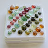 42 Pcs Natural Multi Tourmaline Cabochon | Mix | Size: 4-8mm - The LabradoriteKing