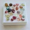 25 Pcs Natural Multi Tourmaline Cabochon | Mix | Size: 4-9mm - The LabradoriteKing