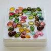 40 Pcs Natural Multi Tourmaline Cabochon | Pear | Size: 5-9mm - The LabradoriteKing