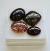 4 Pcs Natural Multi Tourmaline Cabochon | Mix | Size: 16-23mm - The LabradoriteKing