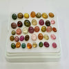 38 Pcs Natural Multi Tourmaline Cabochon | Oval | Size: 8-15mm - The LabradoriteKing