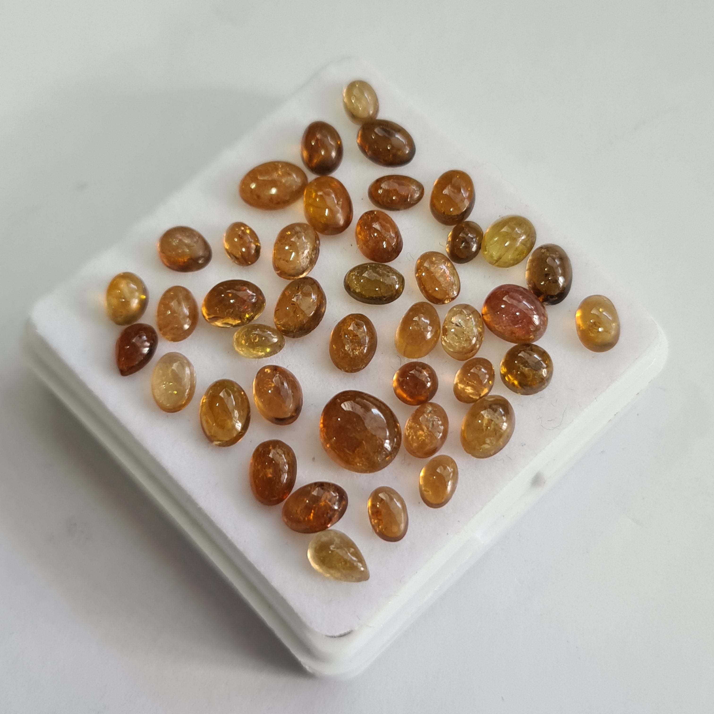 41 Pcs Natural Multi Tourmaline Cabochon | Mix | Size: 5-8mm - The LabradoriteKing