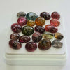 21 Pcs Natural Multi Tourmaline Cabochon | Mix | Size: 6-11mm - The LabradoriteKing
