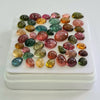 46 Pcs Natural Multi Tourmaline Cabochon | Mix | Size: 5-9mm - The LabradoriteKing