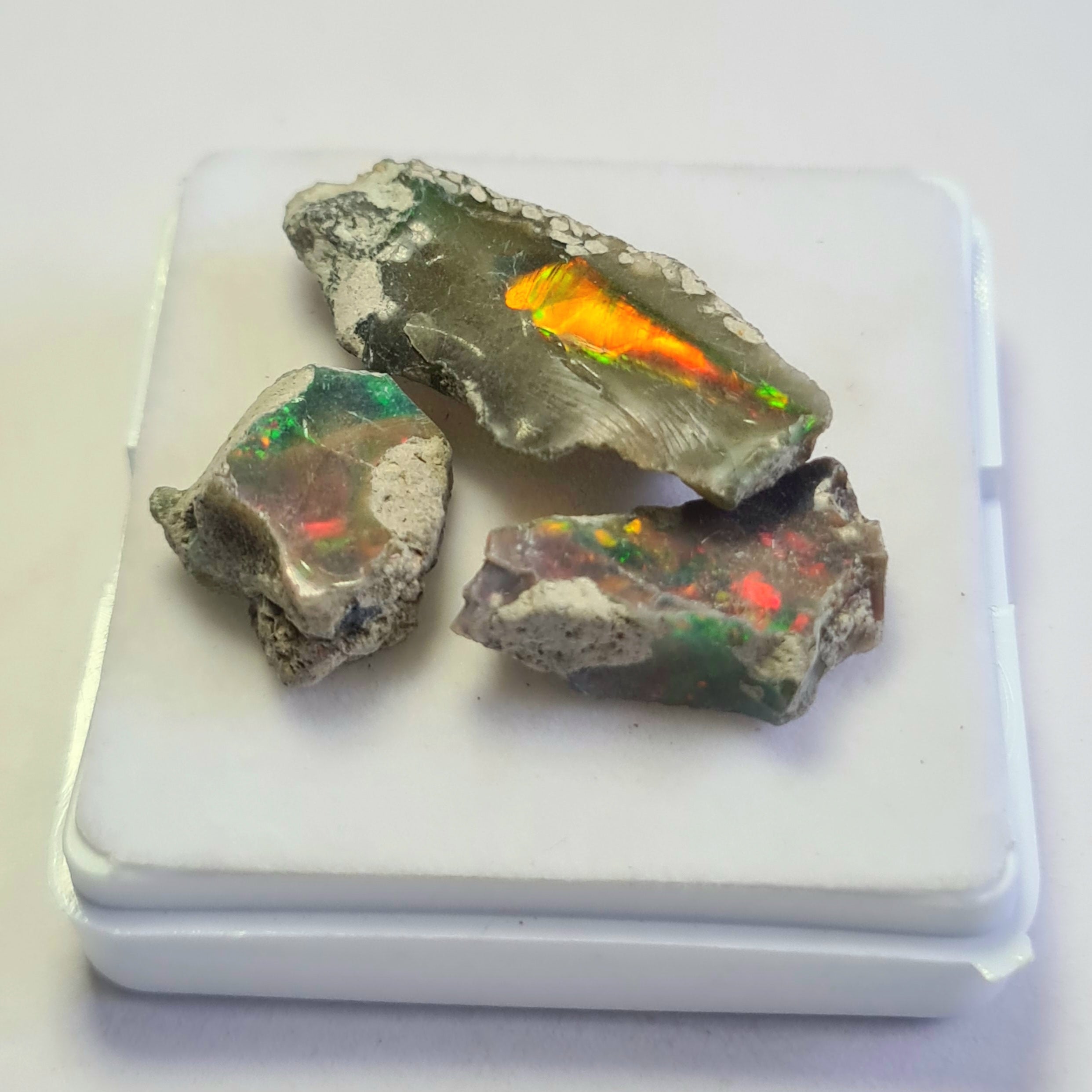 3 Pcs of Black Opal Rough | Sizes: 16-34mm - The LabradoriteKing