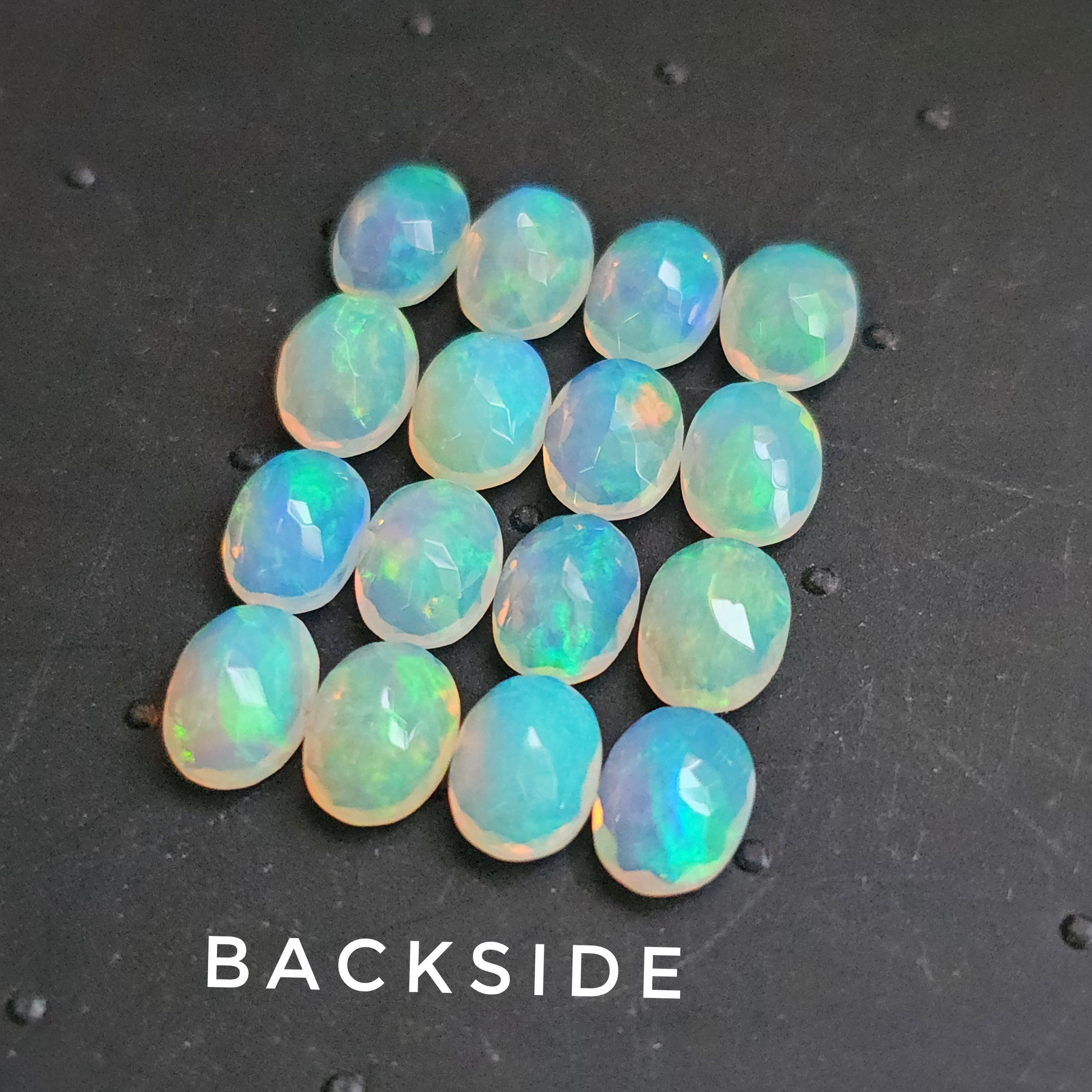 20 Pcs of Calibrated Faceted Welo Opals | 7x5mm, 8x6mm, 9x7mm - The LabradoriteKing