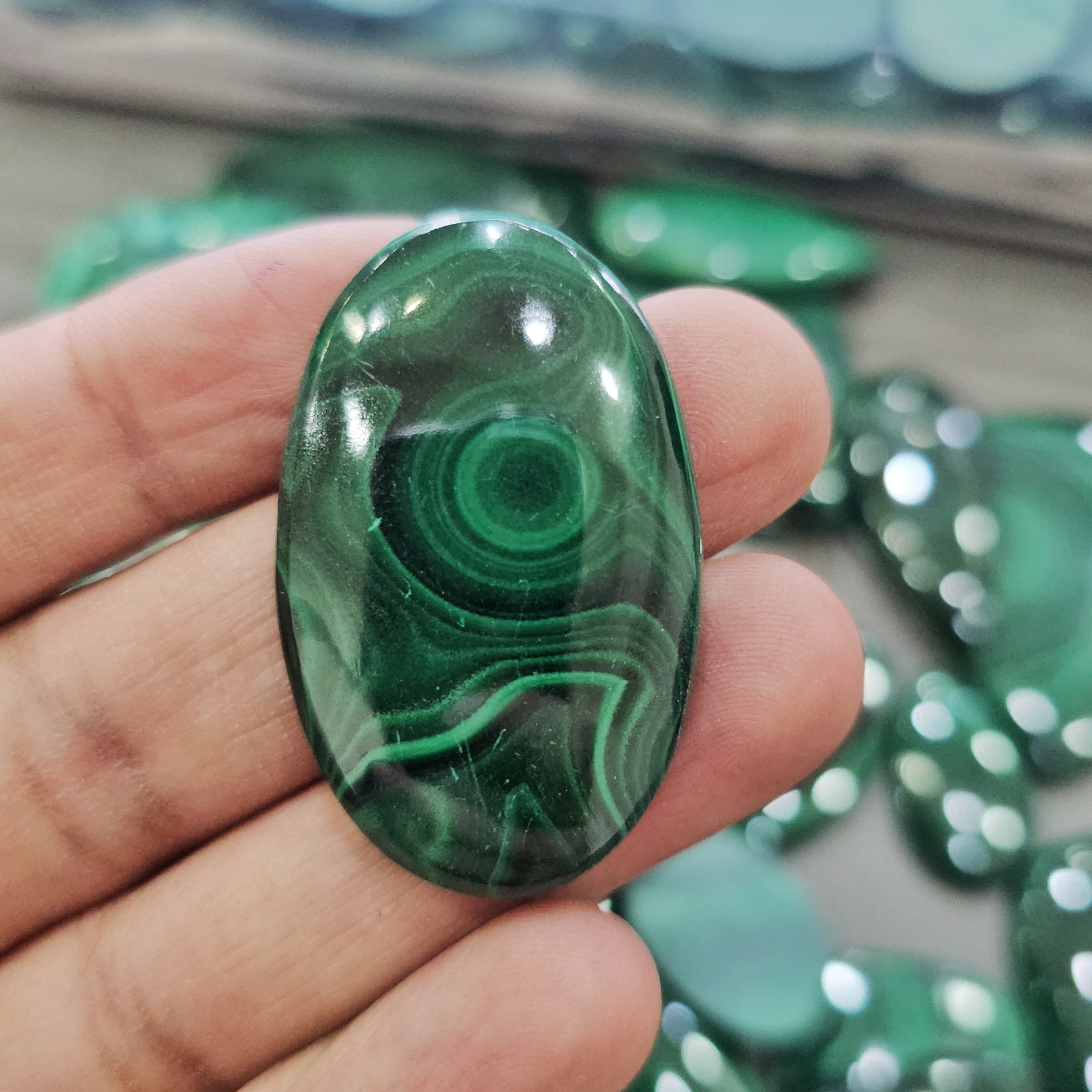 500 Grams Natural Dark Shade Malachite Stones | 30–40 Pcs | 25–60mm - The LabradoriteKing