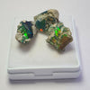 3 Pcs of Natural Black Opal Rough | Sizes: 15-16mm