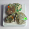3 Pcs of Natural Black Opal Rough | Sizes: 18-27mm