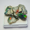 5 Pcs of Natural Black Opal Rough | Sizes: 15-23mm