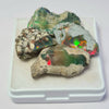 4 Pcs of Natural Black Opal Rough | Sizes: 18-24mm